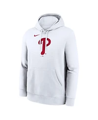 Nike Men's White Philadelphia Phillies Logo Club Hoodie