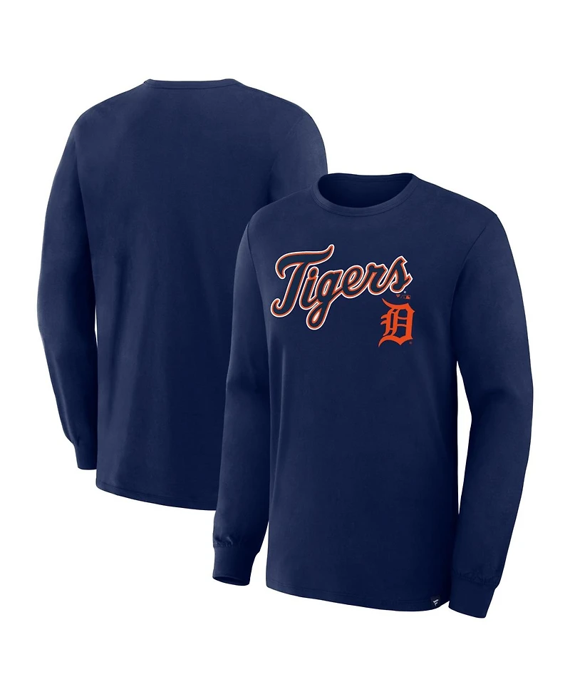 Fanatics Men's Navy Detroit Tigers Lock-Up Legacy Long Sleeve T-Shirt