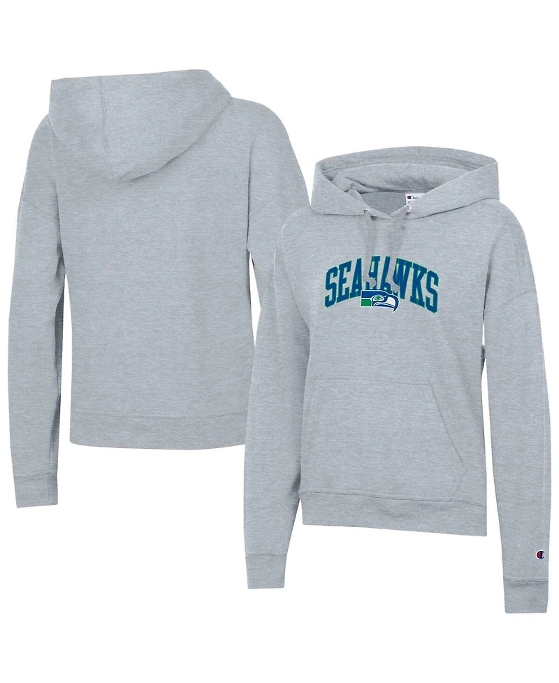 Champion Women's Heather Gray Seattle Seahawks Powerblend Hoodie
