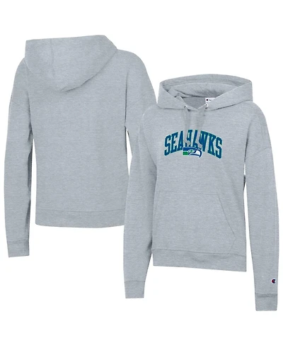 Champion Women's Heather Gray Seattle Seahawks Powerblend Hoodie