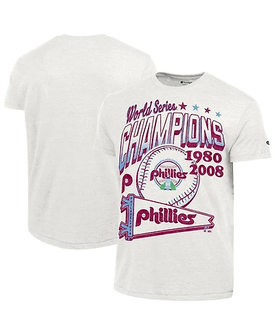Champion Men's White Philadelphia Phillies Winning Tradition Cooperstown Tri-Blend T-Shirt