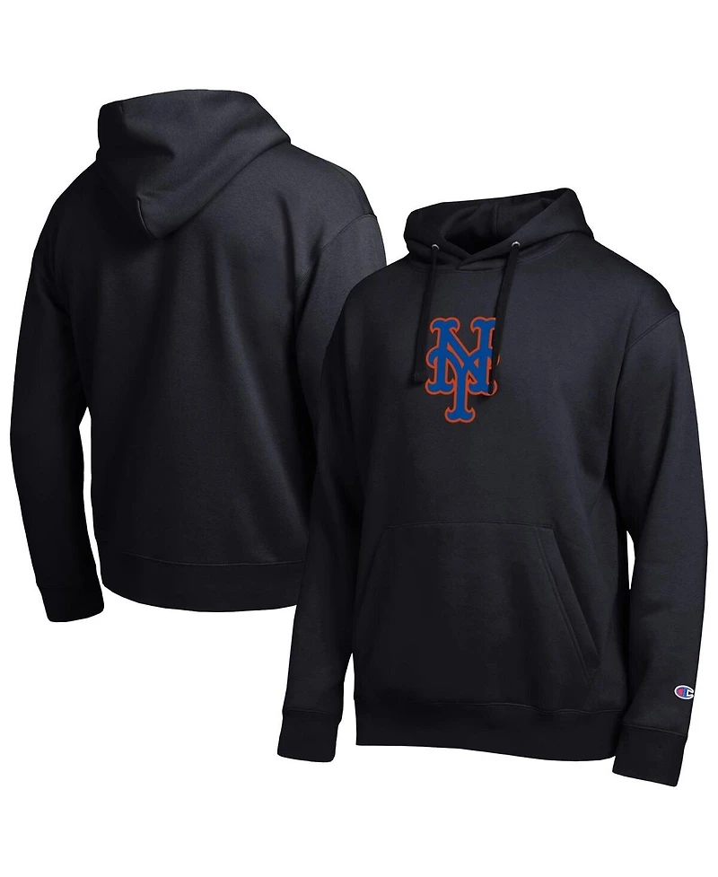 Champion Men's Black New York Mets All Star Embroidered Logo Hoodie