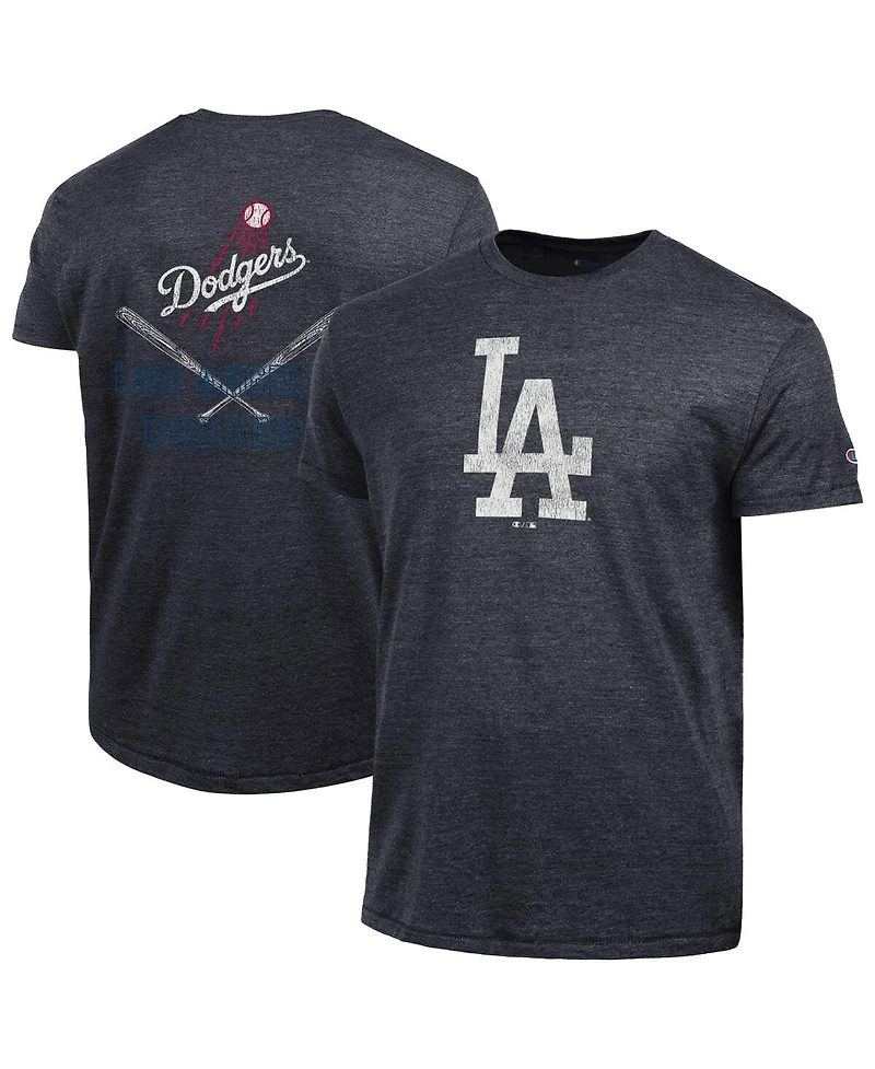 Champion Men's Heather Black Los Angeles Dodgers Tri-Blend T-Shirt