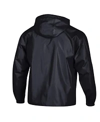 Champion Men's Black Las Vegas Raiders Packable Hooded Windbreaker Half-Zip Jacket