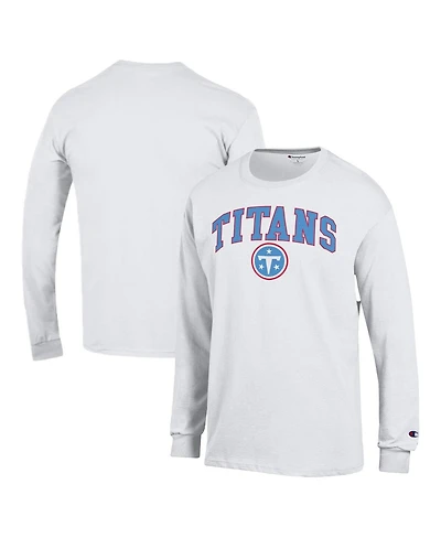 Champion Men's White Tennessee Titans Arch Over Logo Long Sleeve T-Shirt