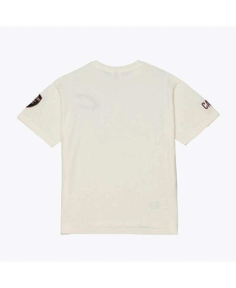 Mitchell & Ness Men's Cream Cleveland Cavaliers Hardwood Classics Chainstitch Premium T-Shirt