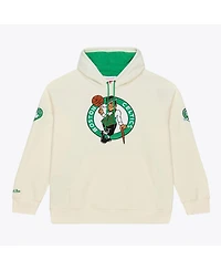 Mitchell & Ness Men's Cream Boston Celtics Hardwood Classics Chainstitch Premium Fleece Hoodie