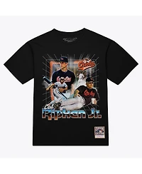 Mitchell & Ness Men's Cal Ripken Jr. Black Baltimore Orioles Legendary Collage Player T-Shirt
