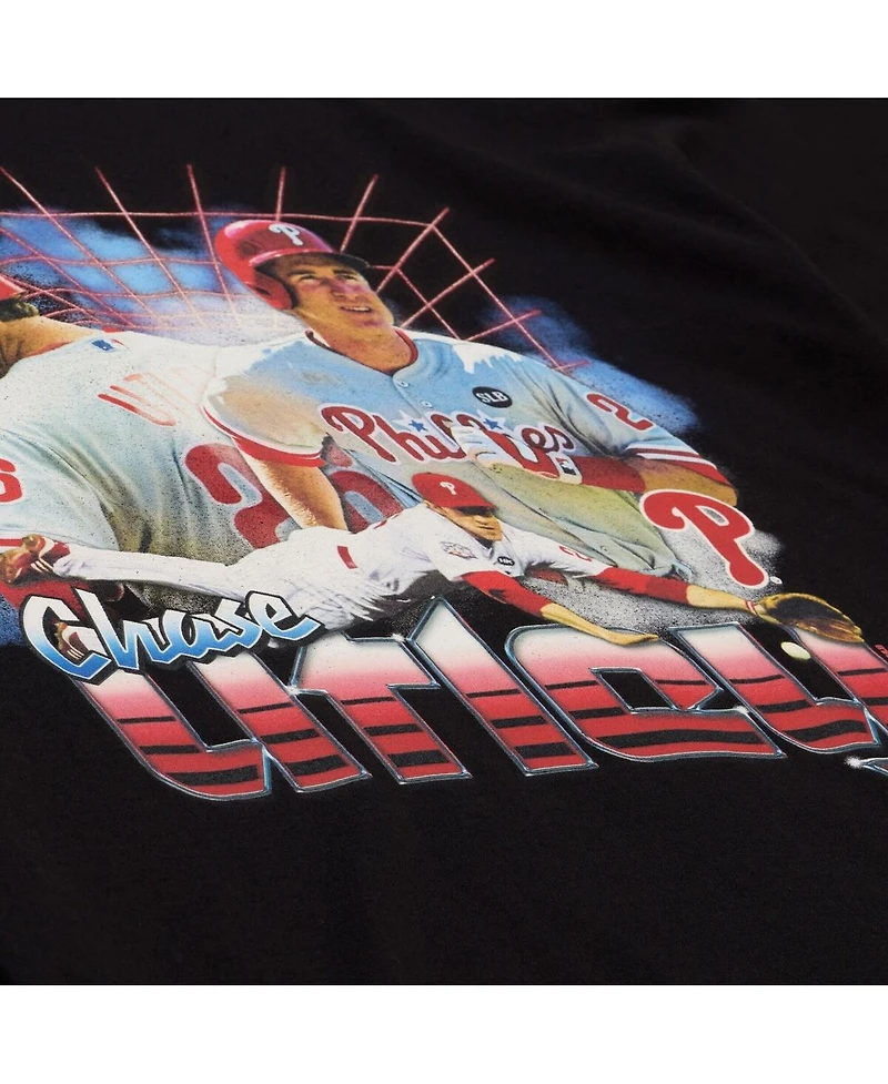 Mitchell & Ness Men's Chase Utley Black Philadelphia Phillies Legendary Collage Player T-Shirt