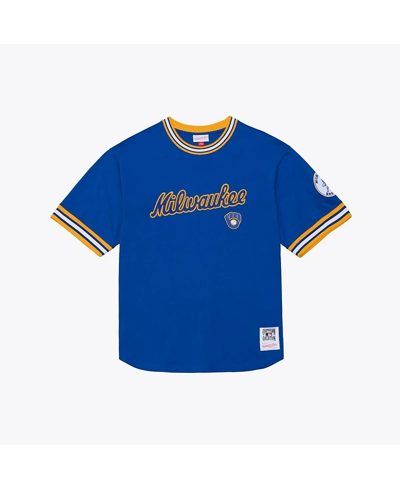 Mitchell & Ness Men's Royal Milwaukee Brewers Wild Pitch Ringer T-Shirt