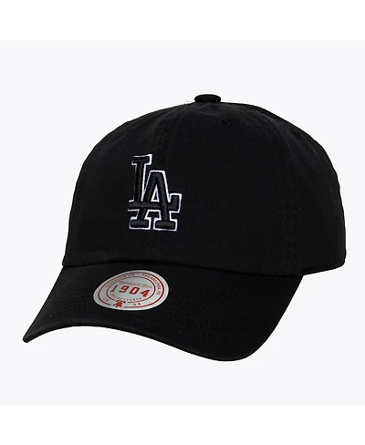 Mitchell & Ness Men's and Women's Black White Los Angeles Dodgers 1904 Strapback Adjustable Hat