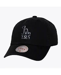 Mitchell & Ness Men's and Women's Black White Los Angeles Dodgers 1904 Strapback Adjustable Hat