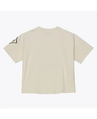 Mitchell & Ness Women's Cream Philadelphia Phillies Cooperstown Yacht Rock Boxy Cropped T-Shirt