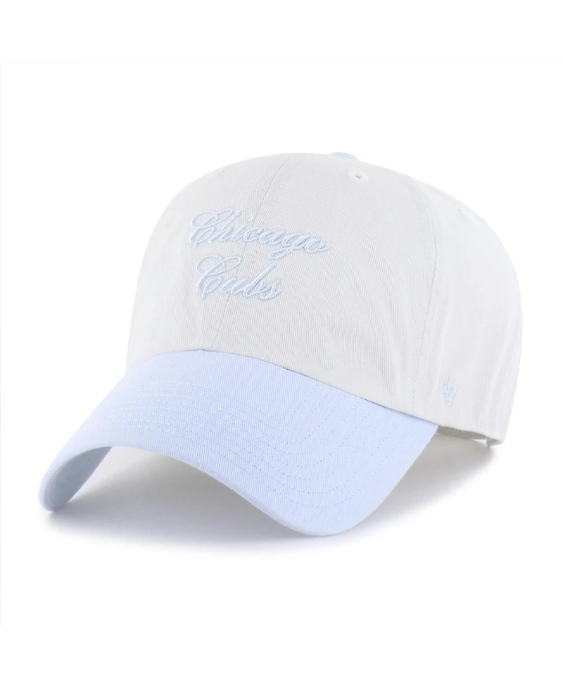 '47 Brand Women's White/Light Blue Chicago Cubs Gelato Two-Tone Clean Up Adjustable Hat