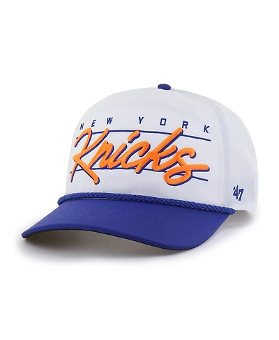'47 Brand Men's White New York Knicks Brrr° Condor Two-Tone Hitch Rope Adjustable Hat