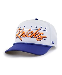 '47 Brand Men's White New York Knicks Brrr° Condor Two-Tone Hitch Rope Adjustable Hat