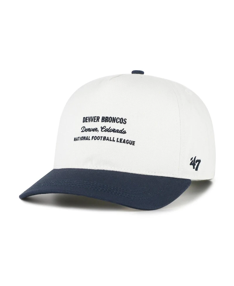 '47 Brand Men's White Denver Broncos Contemporary Two-Tone Hitch Adjustable Hat