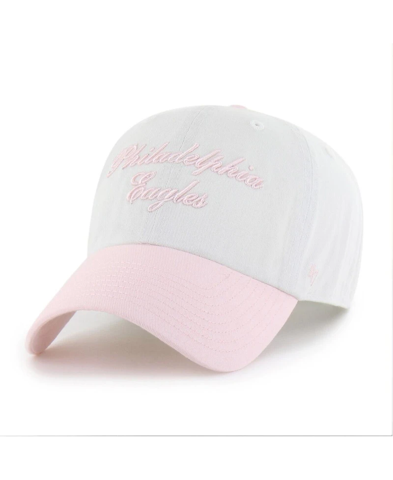 '47 Brand Women's White Philadelphia Eagles Gelato Two-Tone Clean Up Adjustable Hat