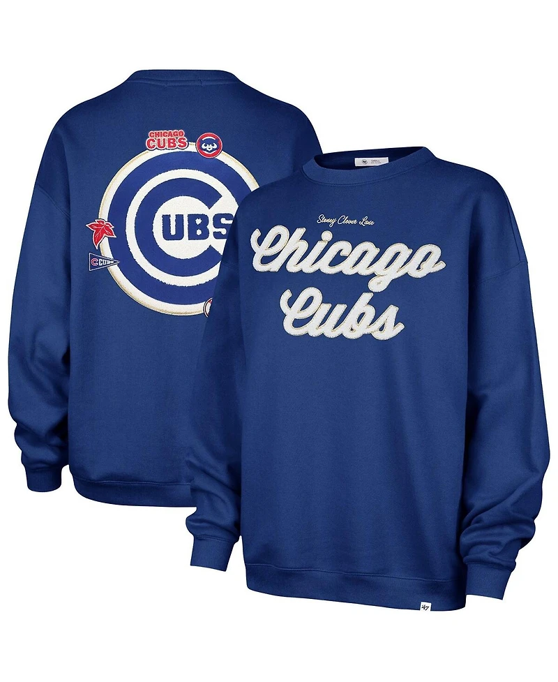 Stoney Clover Lane X '47 Brand Women's Royal Chicago Cubs Oversized Sweatshirt