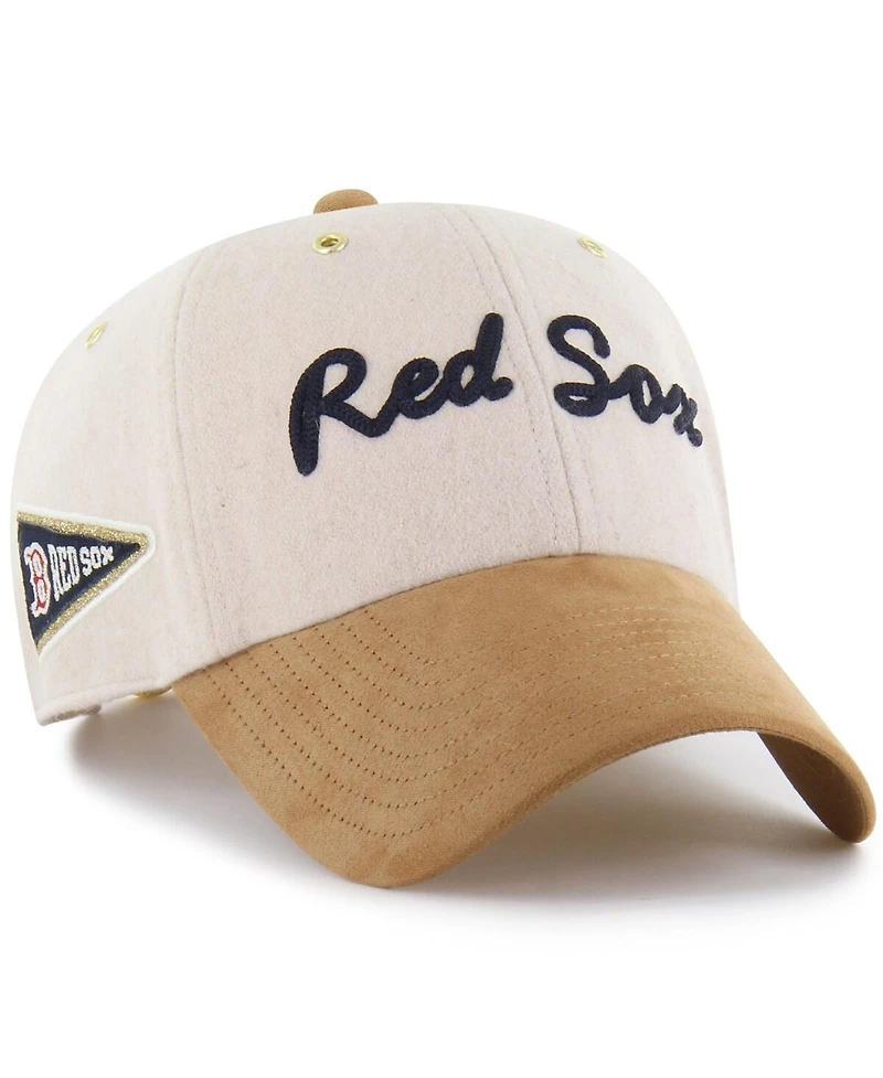 Stoney Clover Lane X '47 Brand Men's Natural/Tan Boston Red Sox Script Charm Clean Up Adjustable Hat