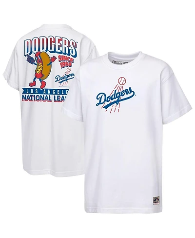 Mitchell & Ness Big Boys and Girls White Los Angeles Dodgers Cooperstown Concession T-Shirt