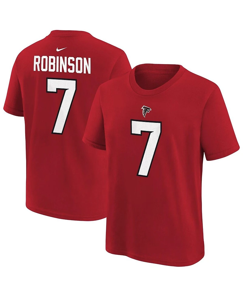 Nike Big Boys and Girls Bijan Robinson Red Atlanta Falcons Name Number T-Shirt