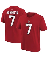 Nike Big Boys and Girls Bijan Robinson Red Atlanta Falcons Name Number T-Shirt