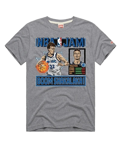 Homage Men's and Women's Franz Wagner Gray Orlando Magic Nba Jam Tri-Blend T-Shirt