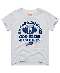 Homage Big Boys and Girls Josh Allen Gray Buffalo Bills Be Good Do Signature Tri-Blend T-Shirt