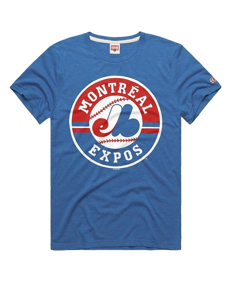 Homage Men's Royal Montreal Expos Tri-Blend Hyperlocal T-Shirt