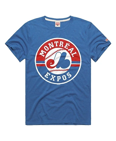 Homage Men's Royal Montreal Expos Tri-Blend Hyperlocal T-Shirt