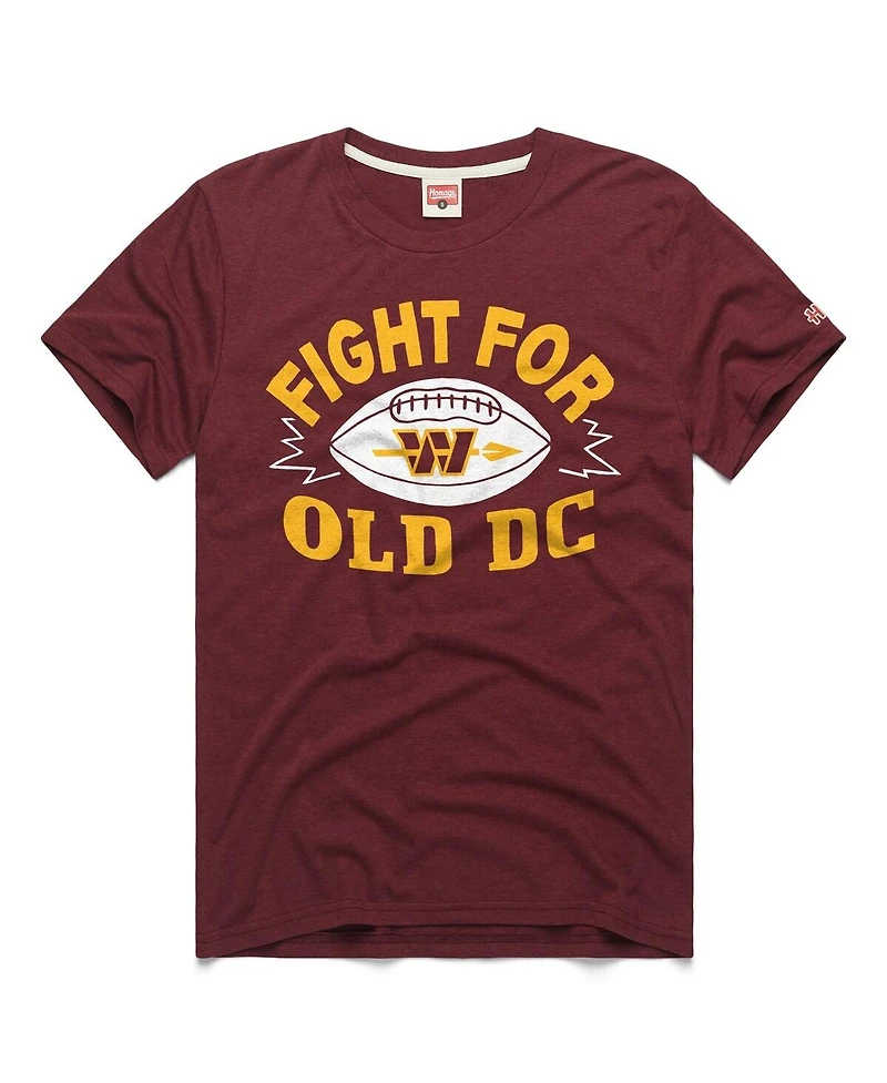 Homage Men's Burgundy Washington Commanders Fight For Old Dc Tri-Blend T-Shirt
