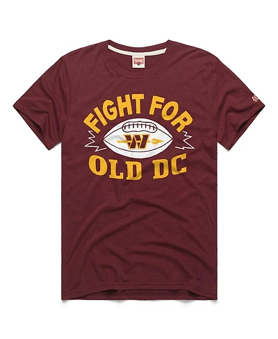 Homage Men's Burgundy Washington Commanders Fight For Old Dc Tri-Blend T-Shirt
