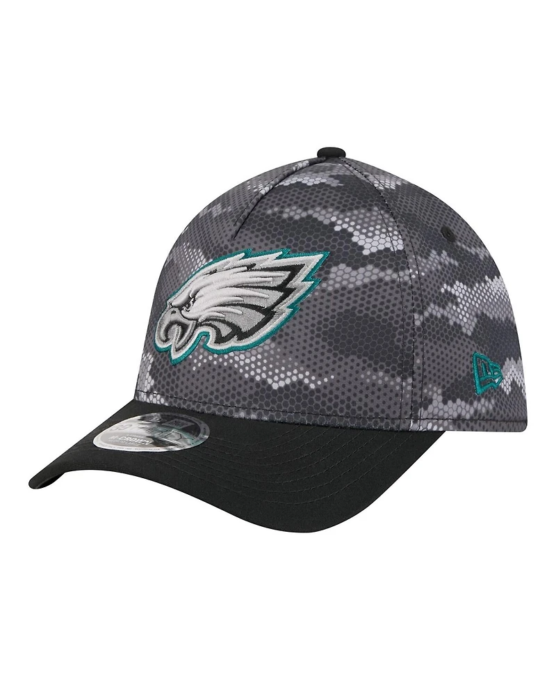 New Era Men's Black Philadelphia Eagles Camo A-Frame 39THIRTY Flex Hat