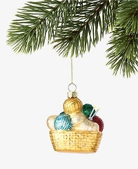 Holiday Lane Eclectic Charms Yarn Basket Ornament, Macy's Exclusive
