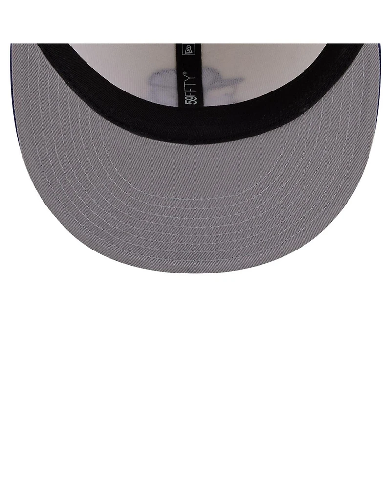 New Era Men's Cream/Royal Los Angeles Dodgers Bullpen Cart 59FIFTY Fitted Hat