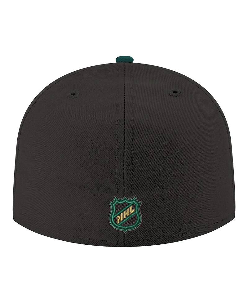 New Era Men's Black Dallas Stars Core Logo Two-Tone 59FIFTY Fitted Hat