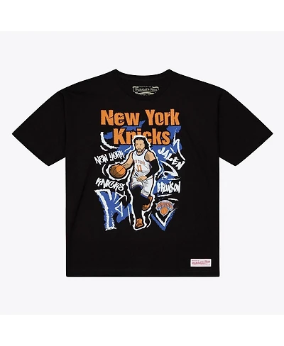 Mitchell & Ness Men's Jalen Brunson Black New York Knicks Chalked Up T-Shirt