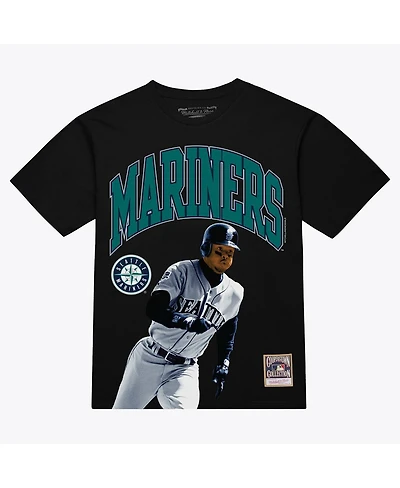 Mitchell & Ness Men's Ken Griffey Jr. Black Seattle Mariners Photo Arch Player Graphic T-Shirt