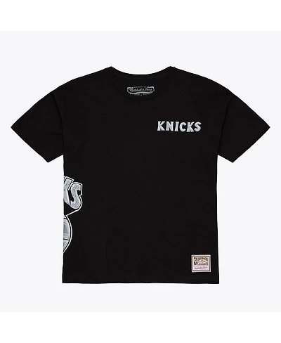 Mitchell & Ness Men's Black New York Knicks Chrome Heritage T-Shirt