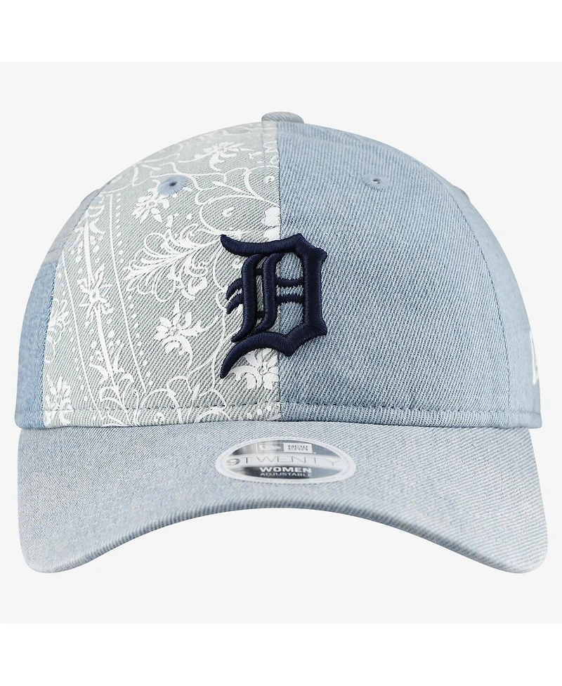 New Era Women's Detroit Tigers Denim Patchwork 9TWENTY Adjustable Hat