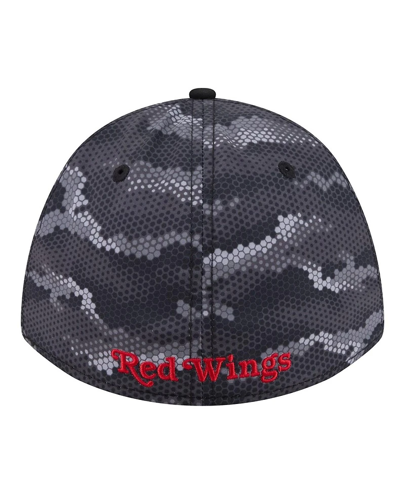New Era Men's Black Detroit Red Wings Zero Dark 39THIRTY Flex Hat