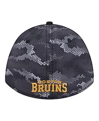 New Era Men's Black Boston Bruins Zero Dark 39THIRTY Flex Hat