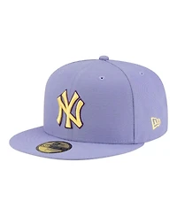 New Era Men's Light Purple York Yankees Lavender Bloom 59FIFTY Fitted Hat