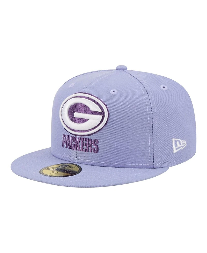 New Era Men's Light Purple Green Bay Packers Lavender Bloom 59FIFTY Fitted Hat