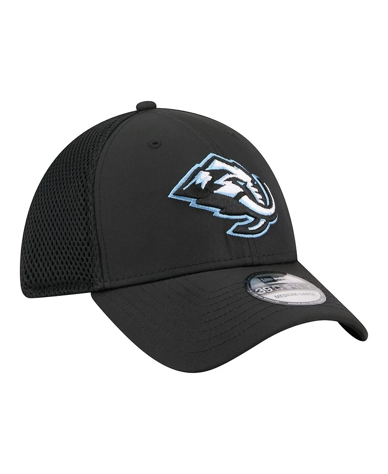 New Era Men's Black Utah Mammoth Logo 39THIRTY Flex Hat