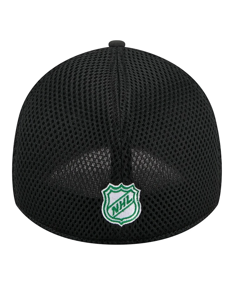 New Era Men's Black Dallas Stars Logo 39THIRTY Flex Hat