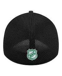New Era Men's Black Dallas Stars Logo 39THIRTY Flex Hat