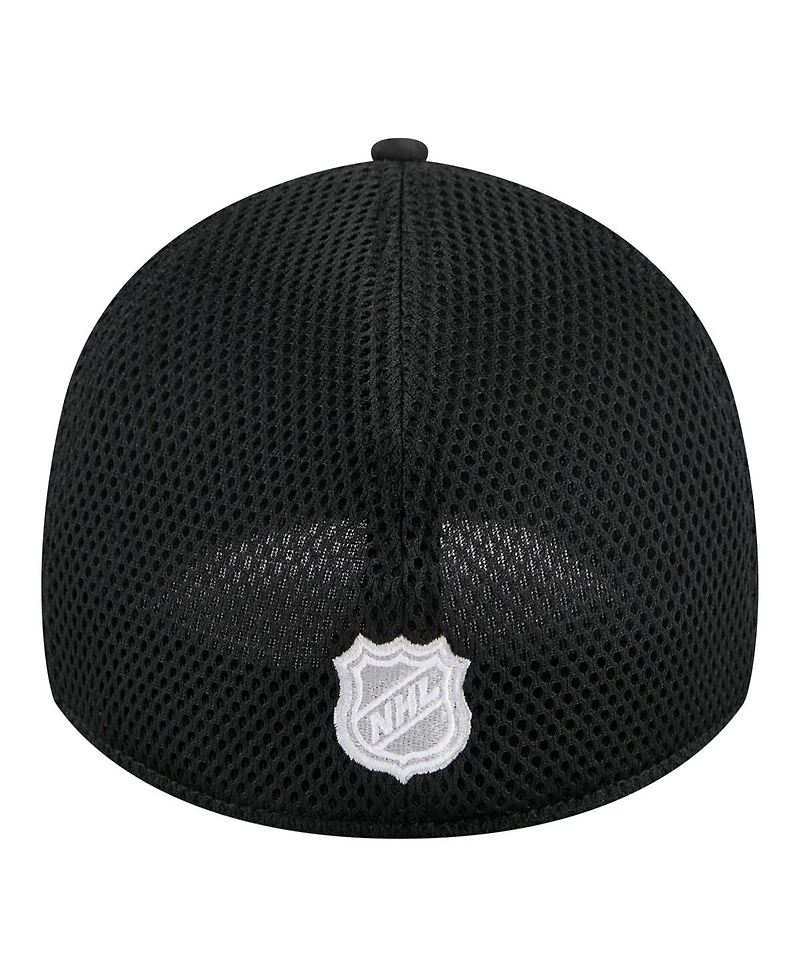 New Era Men's Black Los Angeles Kings Logo 39THIRTY Flex Hat