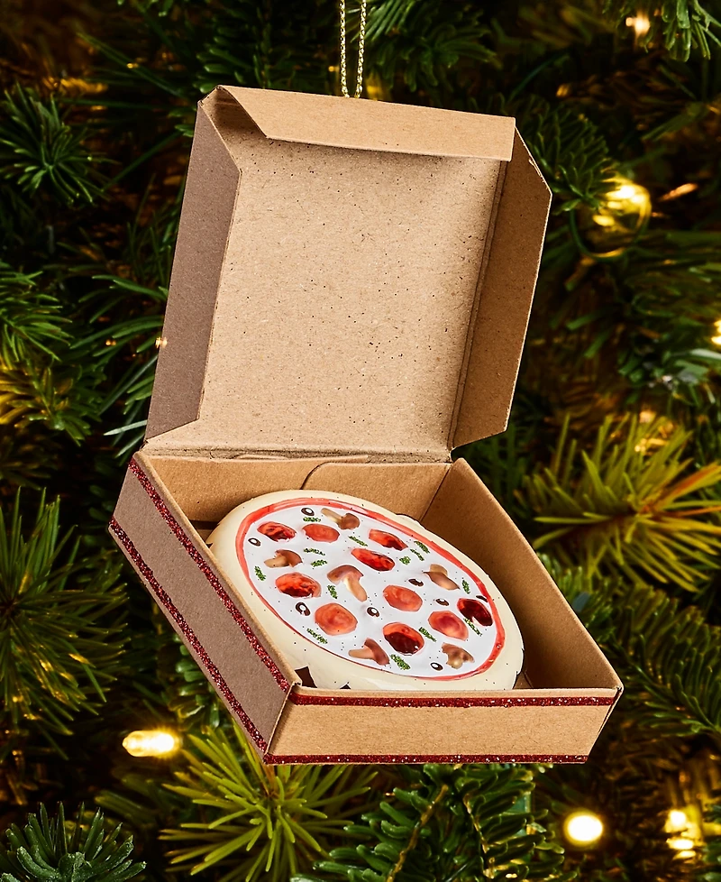 Holiday Lane Foodie & Spirits Pizza Box Ornament, Macy's Exclusive